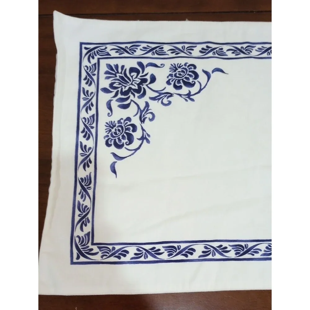 Williams Sonoma Blue & White French Provincial 100% Cotton Placemats - Set Of 4
